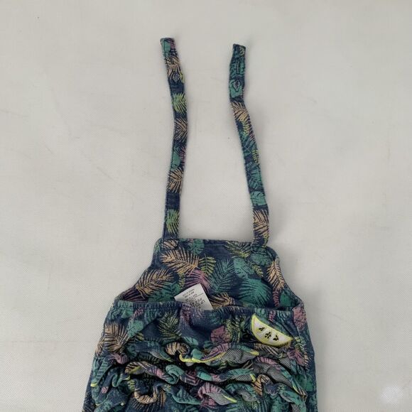 Disney Baby Romper Girls 9-12 Months Minnie Mouse Tropical Leaves Birds Blue - Picture 5 of 10